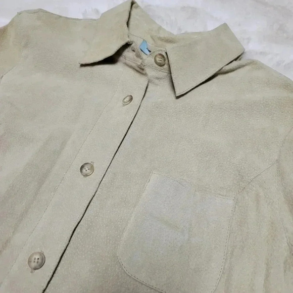 100% Genuine Leather Marsh Landing Women's Suede Shirt Jacket Coat Button Up M - Picture 8 of 11